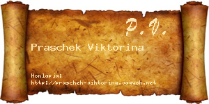 Praschek Viktorina névjegykártya